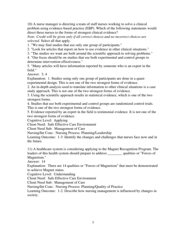 Test Bank For Effective Leadership And Management In Nursing 9th Edition Eleanor J. Sullivan 7 Test Bank For Effective Leadership And Management In Nursing 9th Edition Eleanor J. Sullivan
