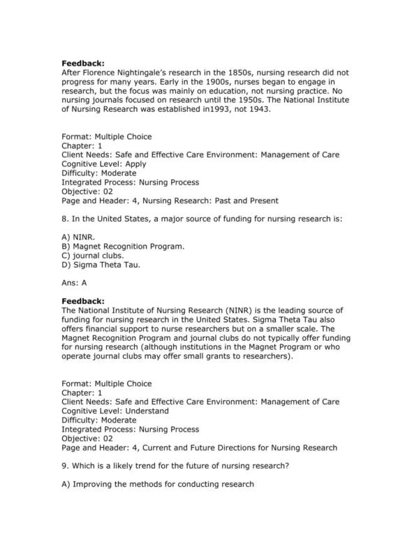 Test Bank For Essentials Of Nursing Research Appraising 5 Test Bank For Essentials Of Nursing Research Appraising Evidence For Nursing Practice Tenth Edition By Denise Polit
