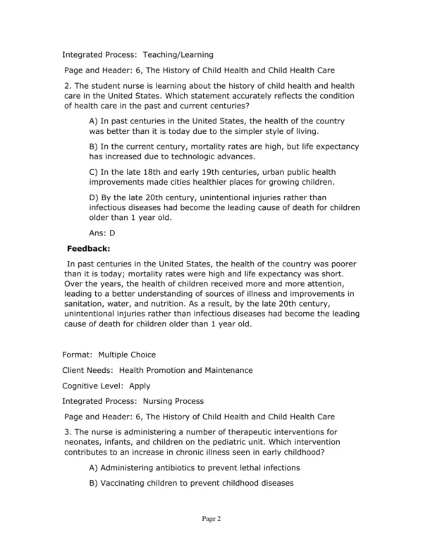 Test Bank For Essentials Of Pediatric Nursing Fourth Edition Theresa Kyle Susan Carman