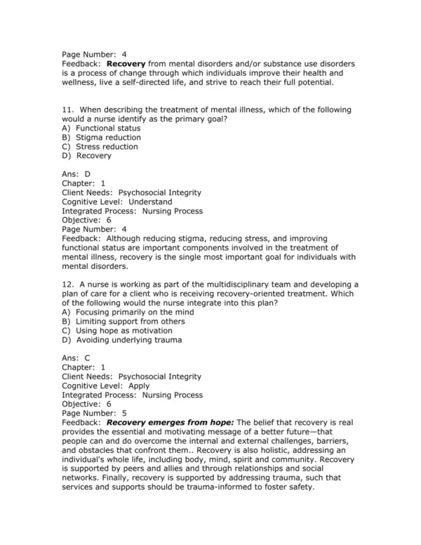 Test Bank For Essentials Of Psychiatric Nursing Second Edition Mary Ann Boyd' Rebecca Luebbert