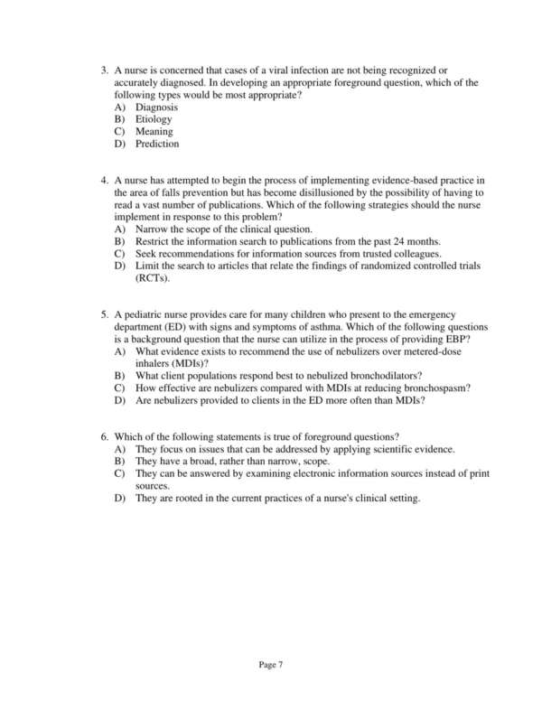 Test Bank For Evidence Based Practice In Nursing And Healthcare A Guide To Best Practice Third Edition Bernadette Mazurek Melnyk