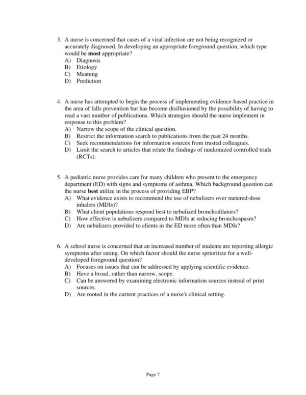 Test Bank For Evidence Based Practice In Nursing And Healthcare A Guide To Best Practice Fourth Edition Bernadette Mazurek Melnyk