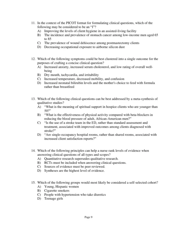 Test Bank For Evidence Based Practice In Nursing And Healthcare A Guide To Best Practice Third Edition Bernadette Mazurek Melnyk