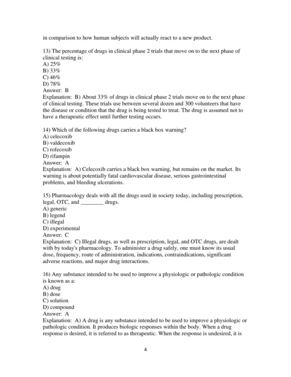 Test Bank For Focus On Pharmacology Essentials For Health Professionals 3rd Edition Jahangir Moini