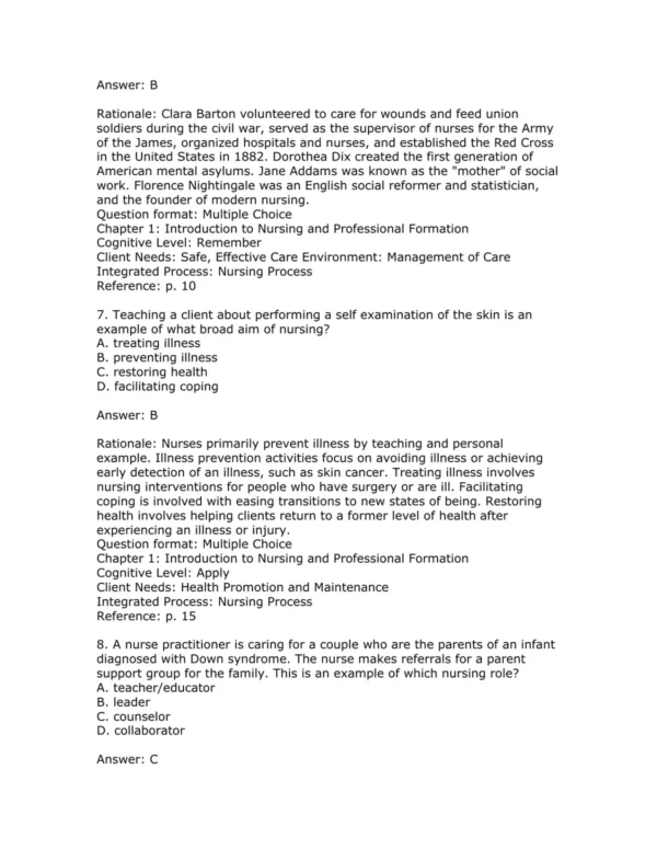 Test Bank For Fundamentals Of Nursing The Art And Science Of Person Centered Care Tenth Edition Carol R. Taylor