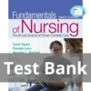 Test Bank For Fundamentals Of Nursing The Art And Science Of Person Centered Care 9th Edition Carol Taylor