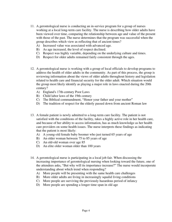 Test Bank For Gerontological Nursing Ninth Edition Charlotte Eliopoulos 4 Test Bank For Gerontological Nursing Ninth Edition Charlotte Eliopoulos