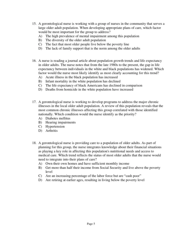 Test Bank For Gerontological Nursing Ninth Edition Charlotte Eliopoulos 5 Test Bank For Gerontological Nursing Ninth Edition Charlotte Eliopoulos