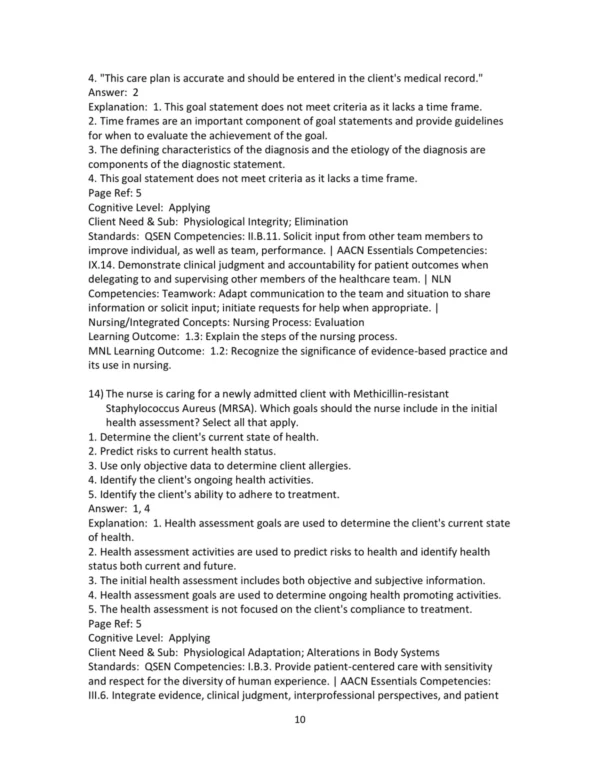 Test Bank For Health & Physical Assessment In Nursing 4th Edition Cynthia Fenske