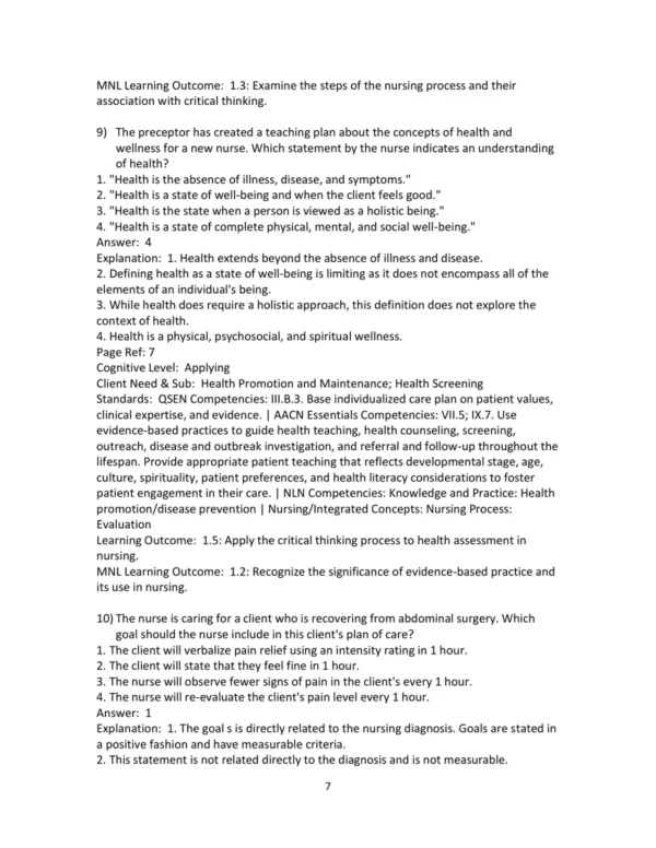 Test Bank For Health & Physical Assessment In Nursing 4th Edition Cynthia Fenske