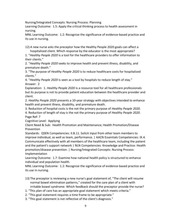 Test Bank For Health & Physical Assessment In Nursing 4th Edition Cynthia Fenske