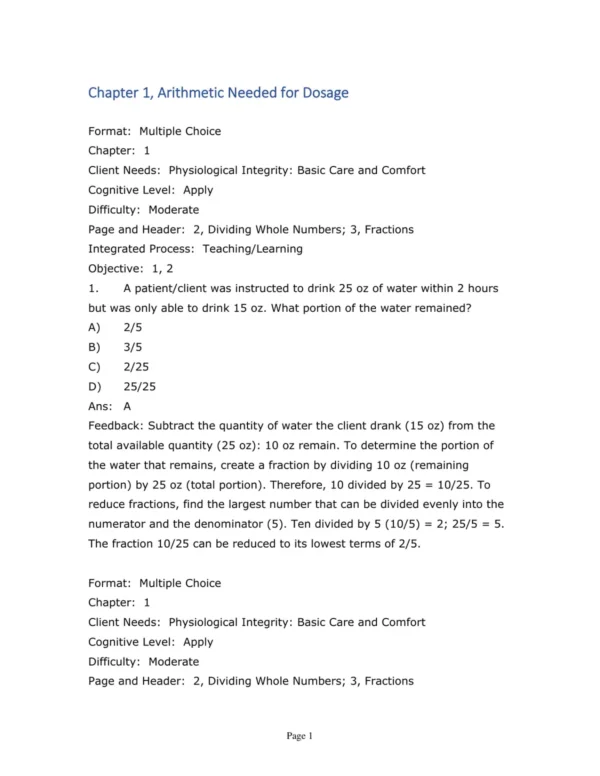 Test Bank For Henke's Med Math Dosage Calculation Preparation & Administration Ninth Edition Susan Buchholz