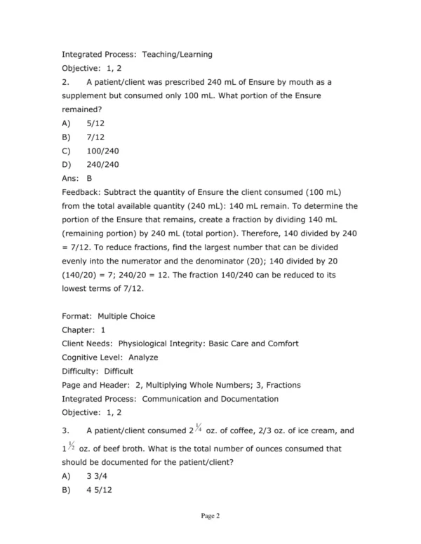 Test Bank For Henke's Med Math Dosage Calculation Preparation & Administration Ninth Edition Susan Buchholz