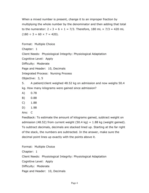 Test Bank For Henke's Med Math Dosage Calculation Preparation & Administration Ninth Edition Susan Buchholz
