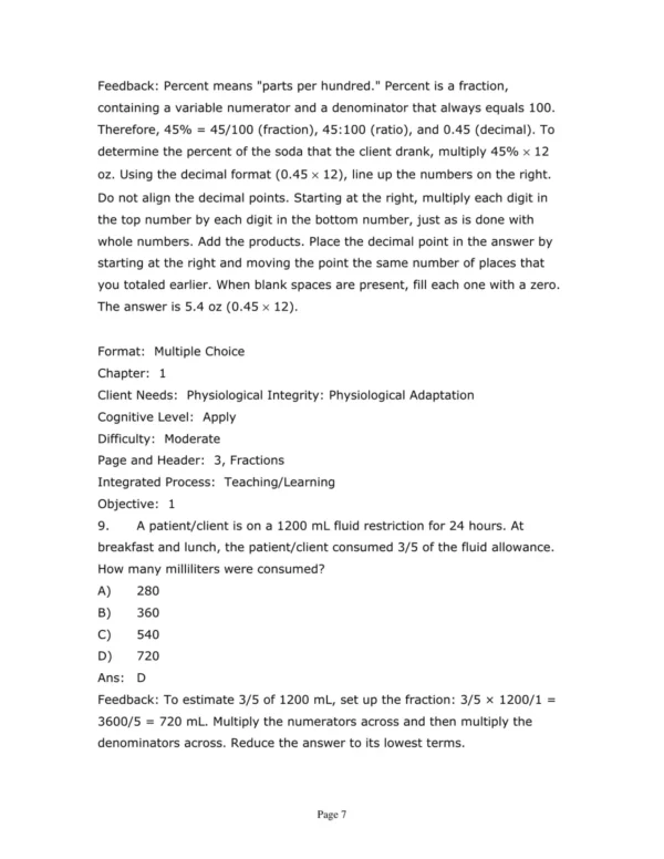 Test Bank For Henke's Med Math Dosage Calculation Preparation & Administration Ninth Edition Susan Buchholz
