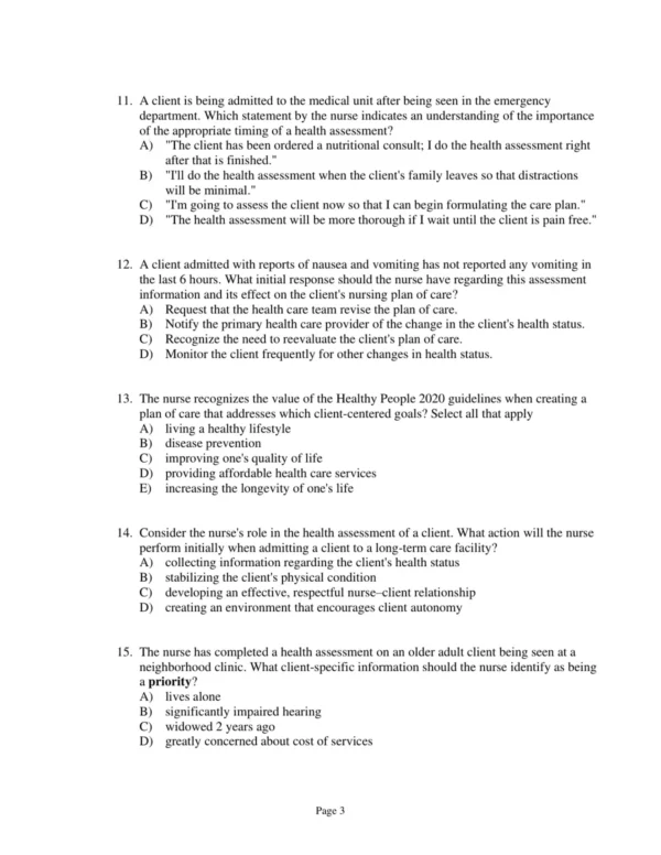 Test Bank For Hogan Quigley Palm And Bickley Bates' Nursing Guide To Physical Examination And History Taking Second Edition