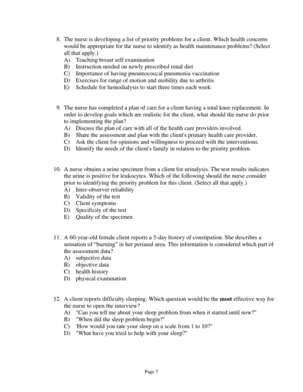 Test Bank For Hogan Quigley Palm And Bickley Bates' Nursing Guide To Physical Examination And History Taking Second Edition