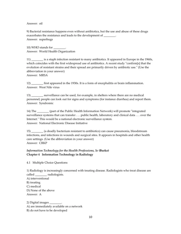 Test Bank For Information Technology For The Health Professions 5th Edition Lillian Burke