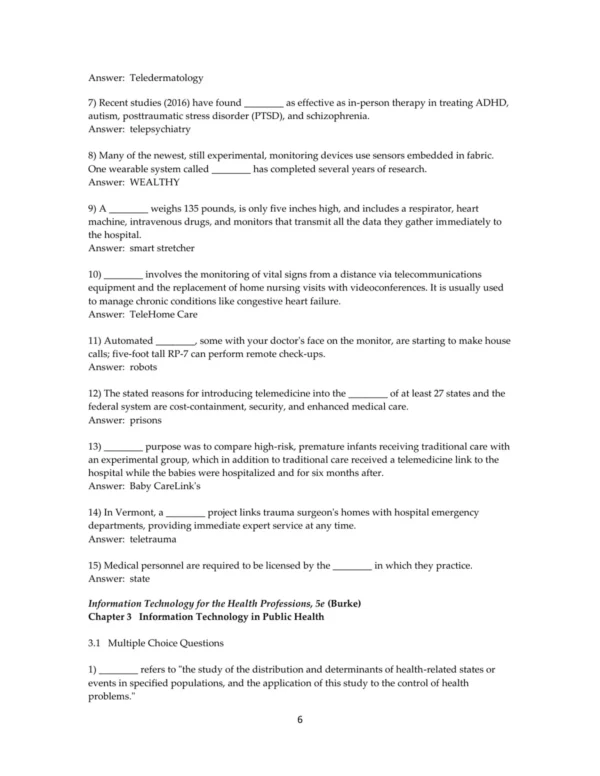 Test Bank For Information Technology For The Health Professions 5th Edition Lillian Burke