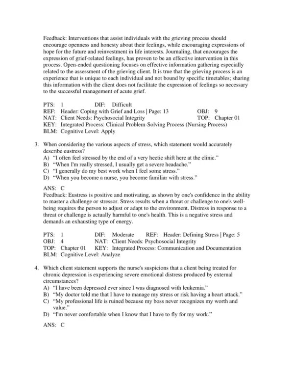 Test Bank For Introductory Mental Health Nursing Fourth Edition Donna M. Womble