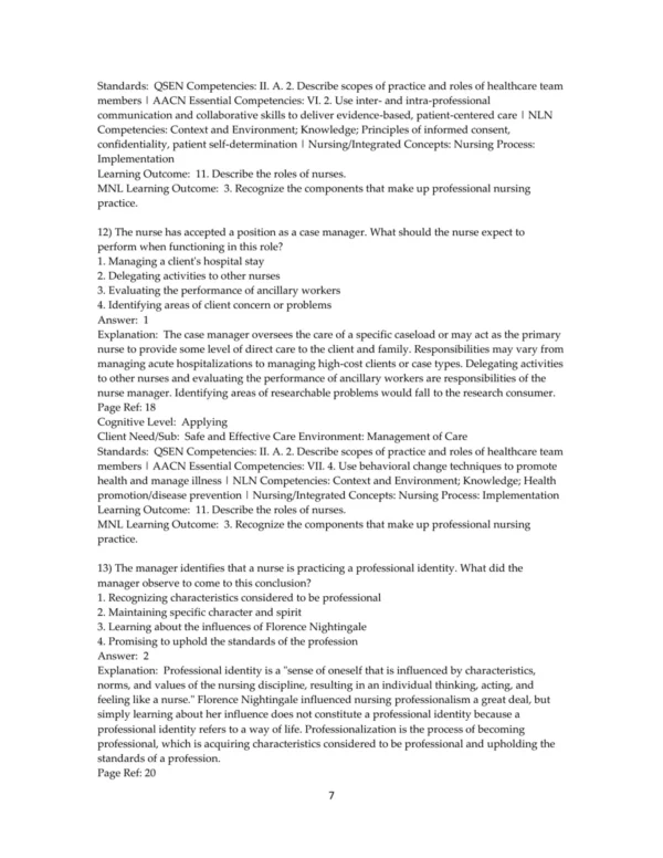 Test Bank For Kozier & Erb's Fundamentals Of Nursing Concepts Process And Practice 11th Edition Audrey T. Berman