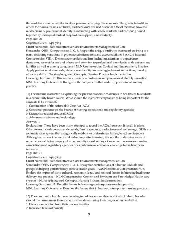 Test Bank For Kozier & Erb's Fundamentals Of Nursing Concepts Process And Practice 11th Edition Audrey T. Berman