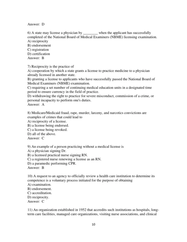 Test Bank For Medical Law And Ethics 6th Edition Bonnie F. Fremgen