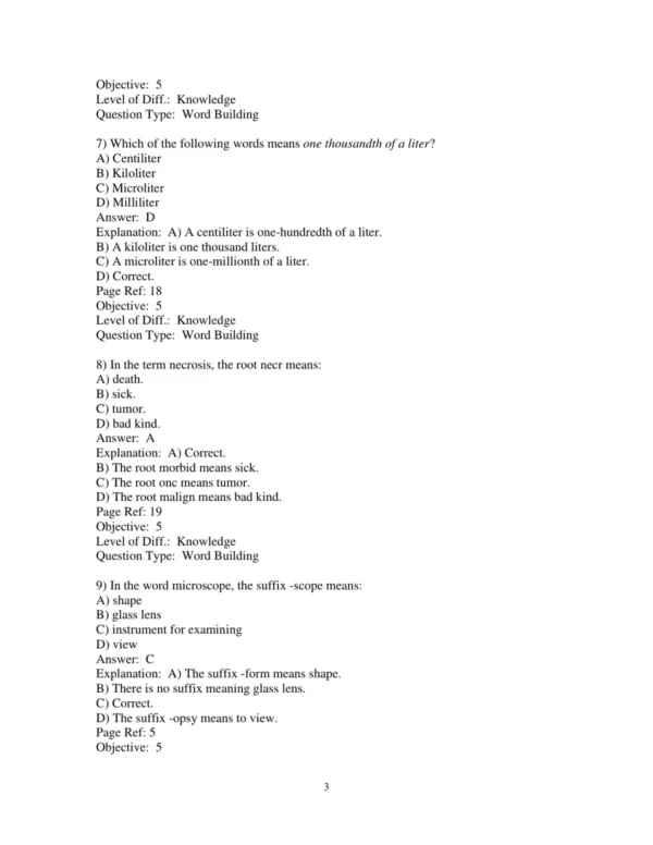 Test Bank For Medical Terminology For Healthcare Professionals 10th Edition Jane Rice