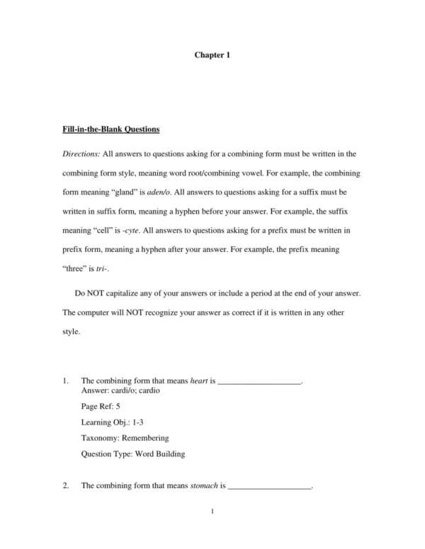 Test Bank For Medical Terminology Get Connected! 2nd Edition Suzanne S Frucht