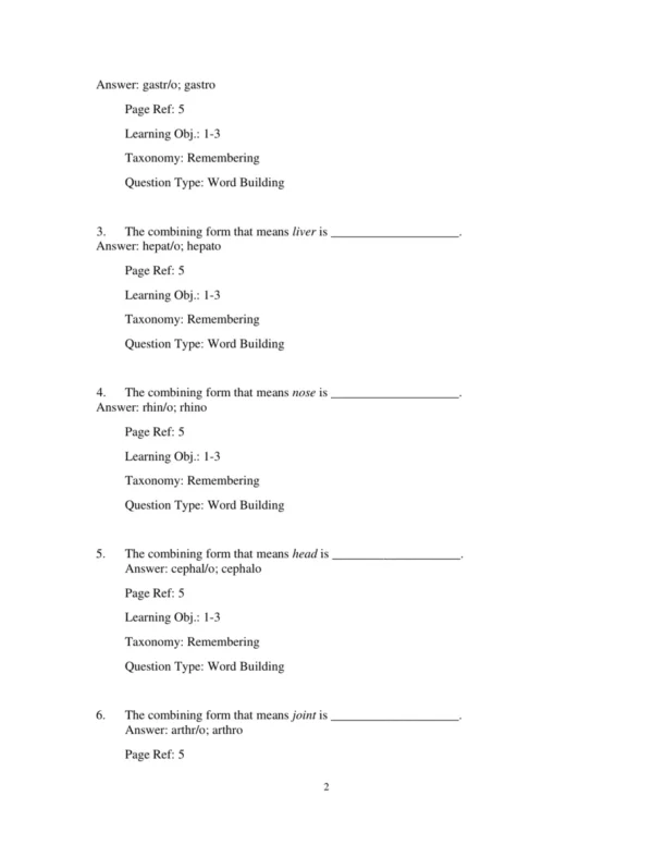 Test Bank For Medical Terminology Get Connected! 2nd Edition Suzanne S Frucht