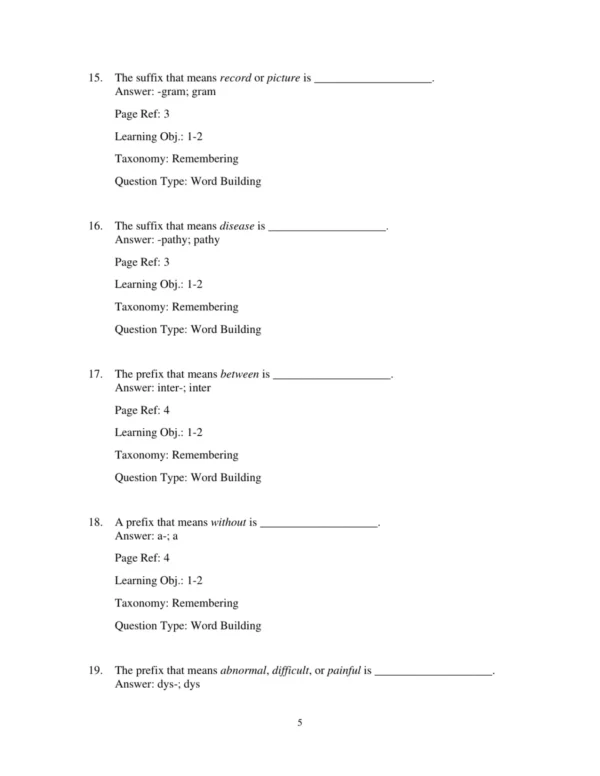 Test Bank For Medical Terminology Get Connected! 2nd Edition Suzanne S Frucht