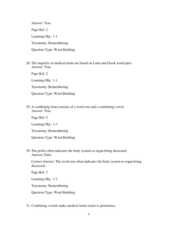 Test Bank For Medical Terminology Get Connected! 2nd Edition Suzanne S Frucht