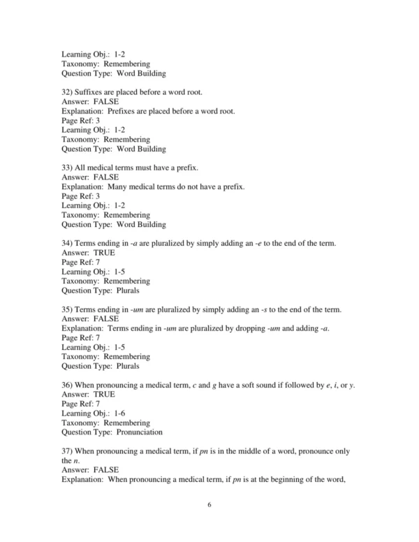 Test Bank For Medical Terminology Get Connected! 3rd Edition Suzanne S Frucht