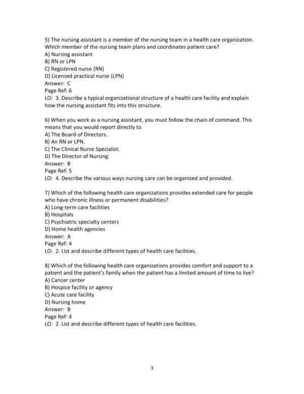 Test Bank For Nursing Assistant The 6th Edition Jolynn Pulliam