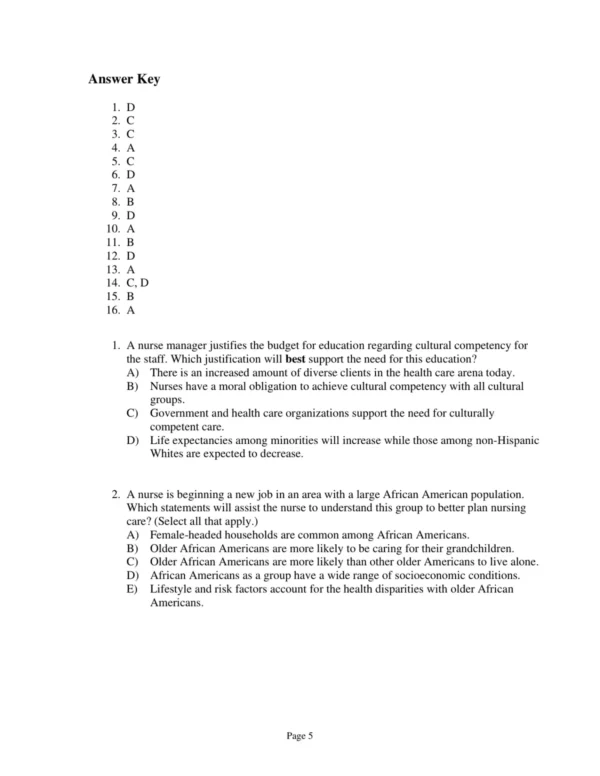 Test Bank For Nursing For Wellness In Older Adults Eighth Edition Carol A. Miller 5 Test Bank For Nursing For Wellness In Older Adults Eighth Edition Carol A. Miller