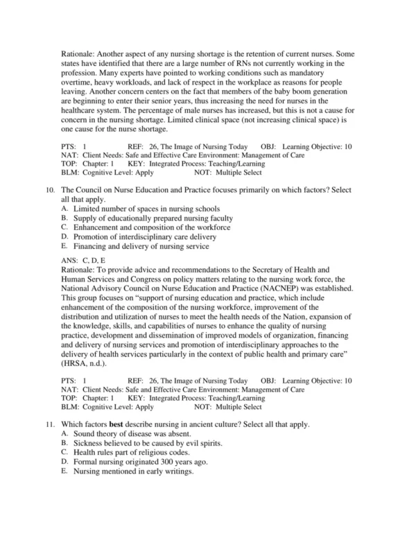 Test Bank For Nursing In Today's World Trends Issues And Management 12th Edition Amy Stegen Buckway