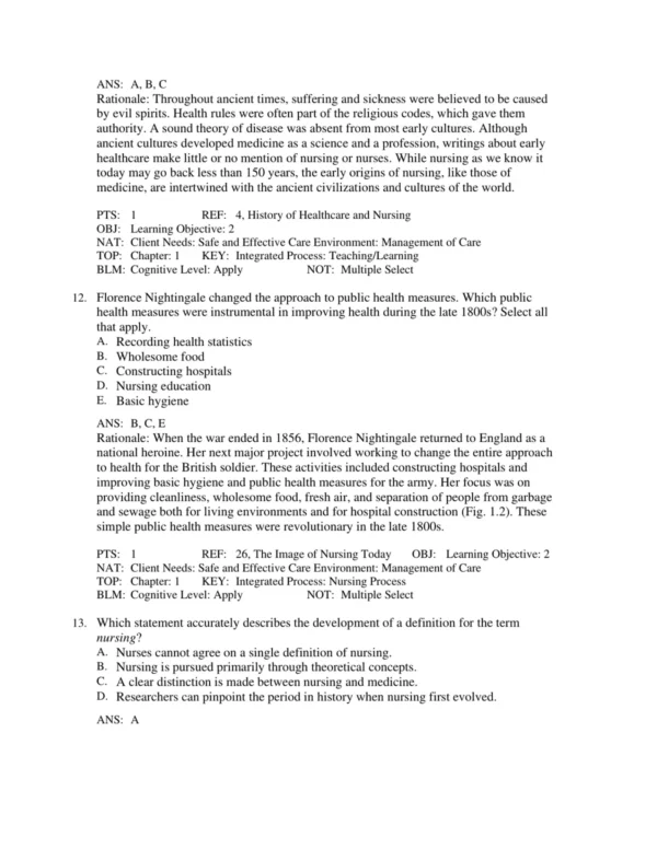 Test Bank For Nursing In Today's World Trends Issues And Management 12th Edition Amy Stegen Buckway