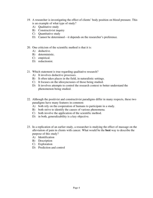 Test Bank For Nursing Research Generating And Assessing Evidence For Nursing Practice Tenth Edition Denise F. Polit