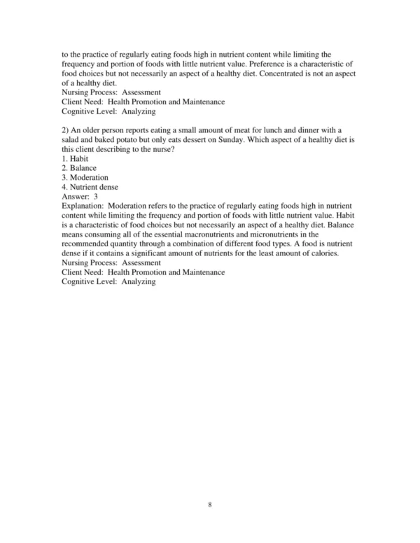 Test Bank For Nutrition And Diet Therapy For Nurses 2nd Edition Sheila Tucker