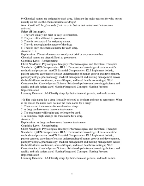 Test Bank For Pharmacology Connections To Nursing Practice 5th Edition Michael P. Adams