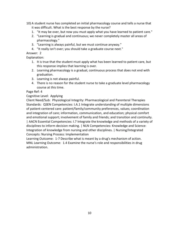 Test Bank For Pharmacology For Nurses A Pathophysiologic Approach 6th Edition Michael P. Adams