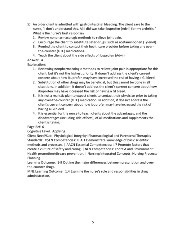 Test Bank For Pharmacology For Nurses A Pathophysiologic Approach 6th Edition Michael P. Adams