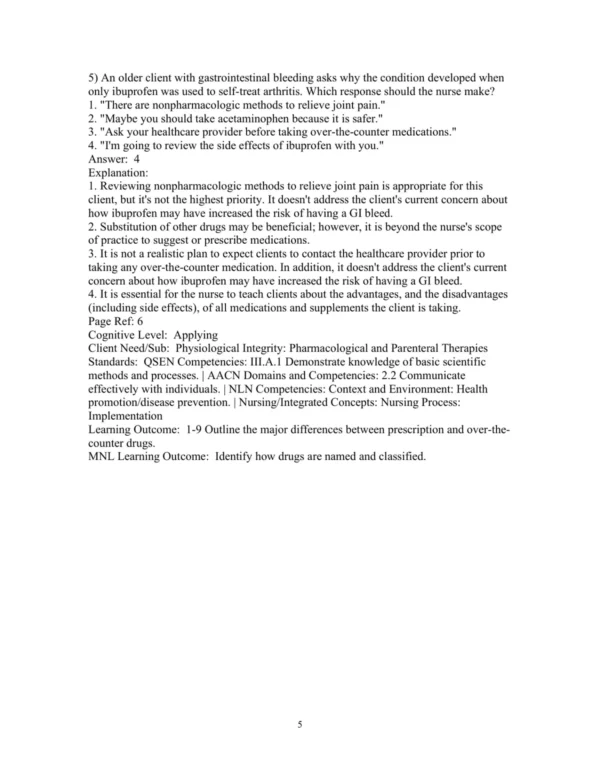 Test Bank For Pharmacology For Nurses A Pathophysiologic Approach 7th Edition Michael P. Adams