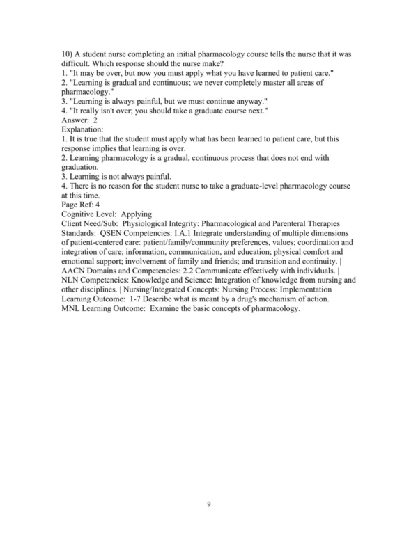 Test Bank For Pharmacology For Nurses A Pathophysiologic Approach 7th Edition Michael P. Adams