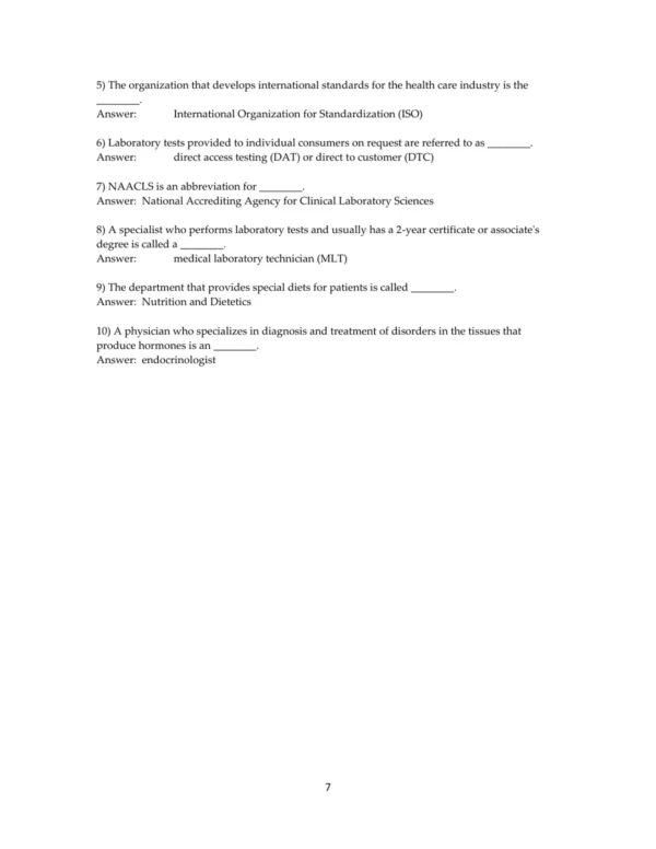 Test Bank For Phlebotomy Handbook Blood Specimen Collection From Basic To Advanced 10th Edition Diana Garza