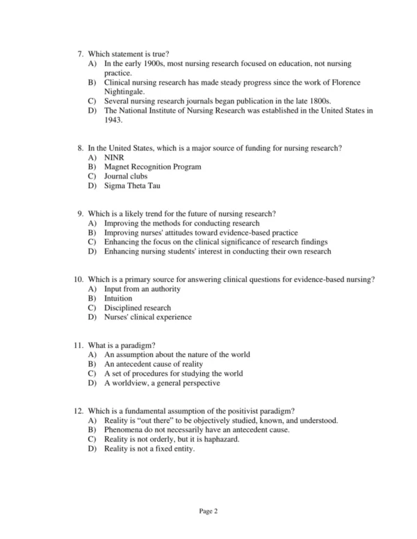 Test Bank For Polit & Beck Canadian Essentials Of Nursing Research Fourth Edition Kevin Woo 2 Test Bank For Polit & Beck Canadian Essentials Of Nursing Research Fourth Edition Kevin Woo