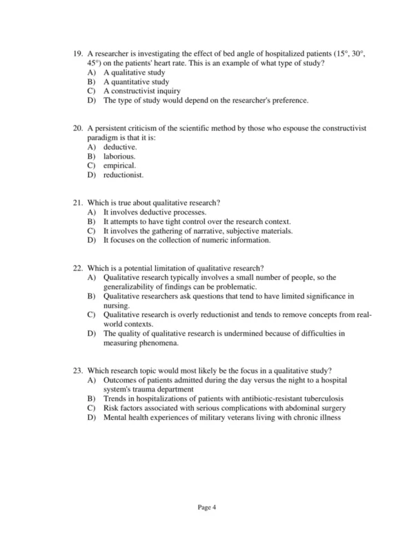 Test Bank For Polit & Beck Canadian Essentials Of Nursing Research Fourth Edition Kevin Woo 4 Test Bank For Polit & Beck Canadian Essentials Of Nursing Research Fourth Edition Kevin Woo