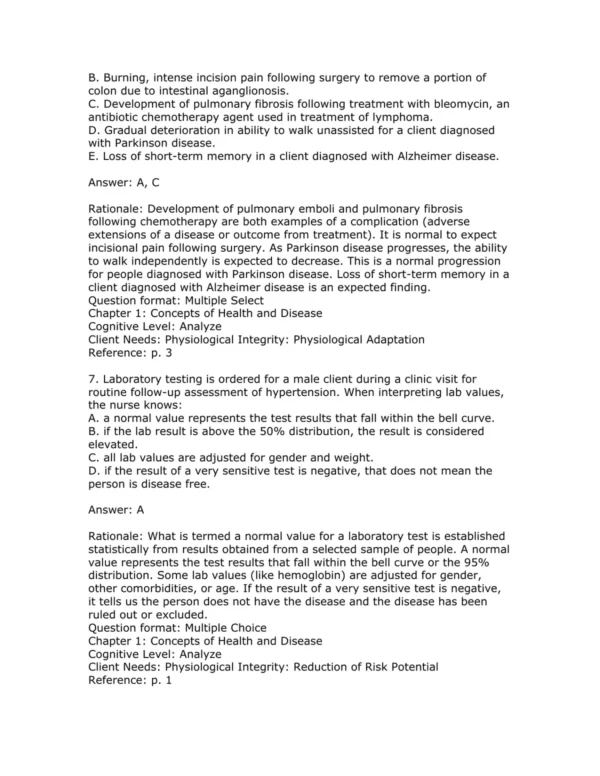 Test Bank For Porth's Essentials Of Pathophysiology Fifth Edition Tommie L. Norris 4 Test Bank For Porth's Essentials Of Pathophysiology Fifth Edition Tommie L. Norris