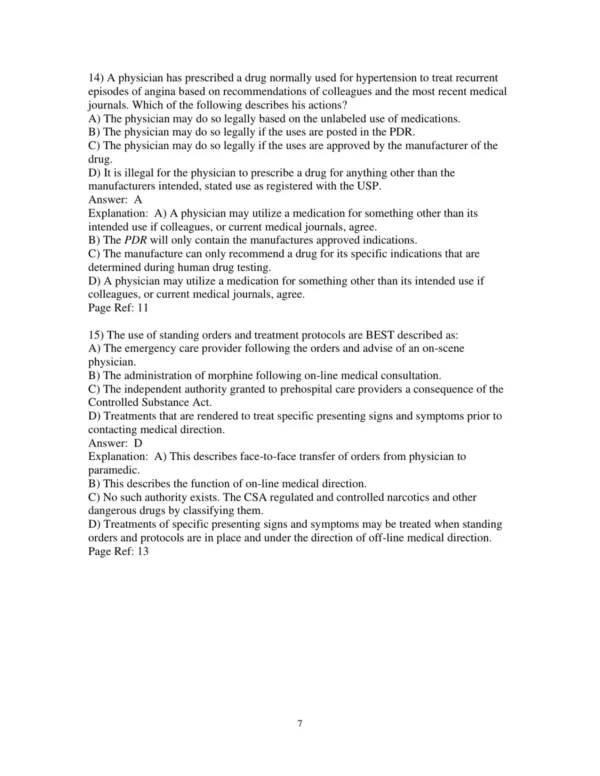 Test Bank For Prehospital Emergency Pharmacology 8th Edition Bryan E. Bledsoe 7 Test Bank For Prehospital Emergency Pharmacology 8th Edition Bryan E. Bledsoe