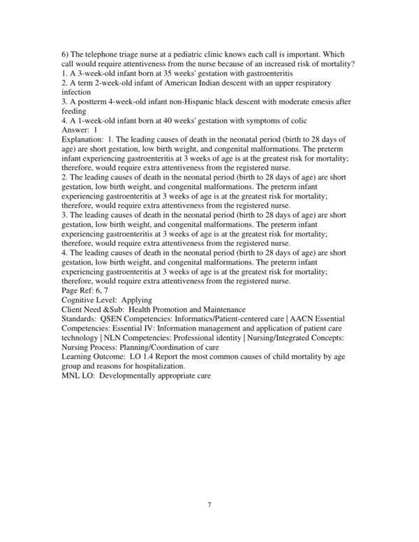 Test Bank For Principles Of Pediatric Nursing Caring For Children 7th Edition Marcia London